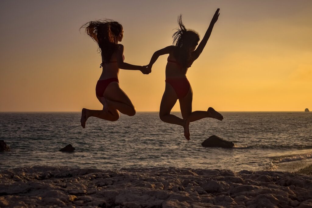 girls, jumping, beach, pair, together, holding hands, bikini, swimsuit, swimwear, jump, freedom, teenagers, outdoor, female, happy, young, youth, nature, teens, sunset, twilight, dusk, sea, ocean, jumping, holding hands, holding hands, bikini, bikini, bikini, bikini, swimsuit, swimwear, jump, jump, teenagers, teenagers, teenagers, teenagers, teenagers, happy, happy, youth, youth, teens, teens, teens